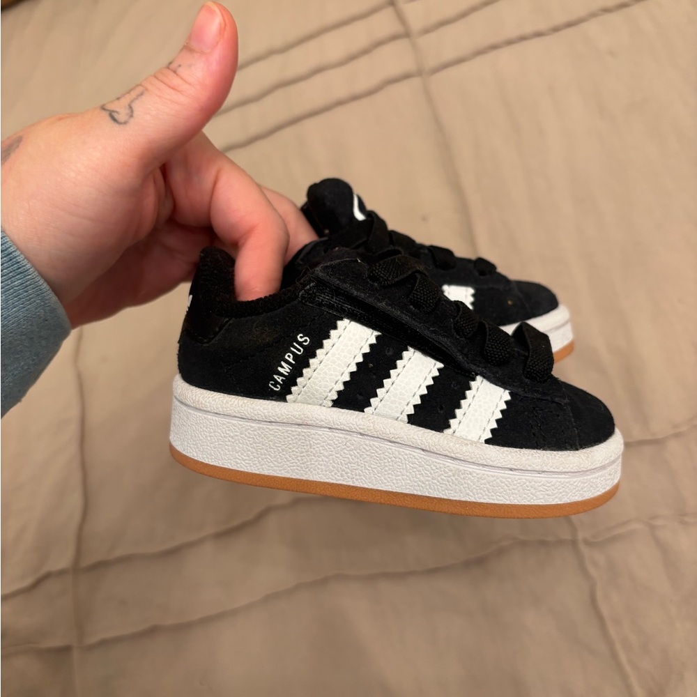 Adidas Kids Black and White Sneakers